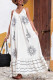 Summer women's holiday style straps print loose maxi dress