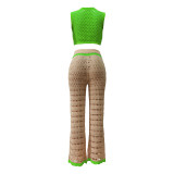 Summer beach style knitted leisure suit