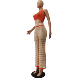Summer beach style knitted leisure suit