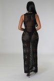 Summer knitted hollow out beach dress 