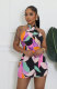 Summer Halter Neck Backless Casual Shorts Rompers Jumpsuit