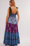 Tube Sling Retro Printed Long Dress