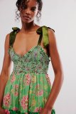 Tube Sling Retro Printed Long Dress