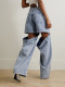 High-waist wide-leg casual women's jeans