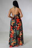 Floral printed long maxi dress