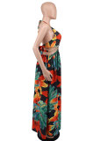 Floral printed long maxi dress