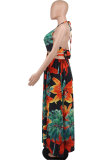 Floral printed long maxi dress