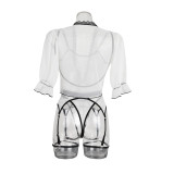 Mesh lace four-piece lingerie set
