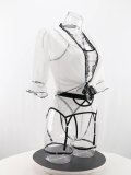 Mesh lace four-piece lingerie set