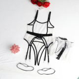 Mesh lace four-piece lingerie set