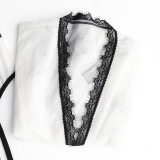Mesh lace four-piece lingerie set