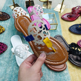 Leather flip-flops women shoes summer fashion ladies sandals