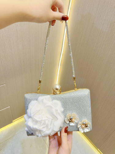 Pearl flower bag crossbody evening bag handbag clutch bag banquet bag