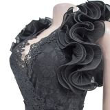 Autumn and winter solid color embroidered deep V jumpsuit