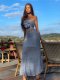 Halter Neck Flower Handmade Long Dress Backless Bohemian Sexy Beach Long Knitted Dress