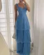 Women's Elegant Dress Sexy Sleeveless Multi-layered Pleated Solid Color Dress