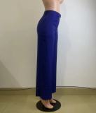 Autumn winter women's high waist straight wide leg casual trousers