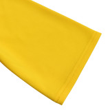 Plus Size Women's Solid Color Elegant Short Sleeve African Dress