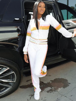 Autumn and winter set fashion baseball jacket pants tracksuit