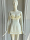 3D Flower Strap Top and Skirt Set