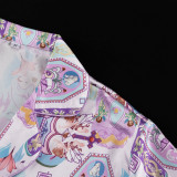 Women's printed pajamas women's autumn long sleeves loungewear