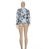 Women's casual printed long-sleeved sweetshirt