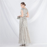 High-end dress sequined long A-line evening dress