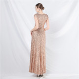 High-end dress sequined long A-line evening dress