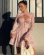 Autumn Sexy Lace Pink Dress