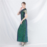 High-end dress sequined long A-line evening dress