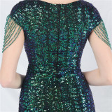 High-end dress sequined long A-line evening dress