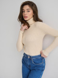 Turtleneck knitted pullover basic shirt