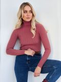 Turtleneck knitted pullover basic shirt