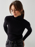 Turtleneck knitted pullover basic shirt