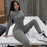 Solid Color Slim Fit Yoga Sports Jumpsuit