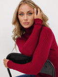 Turtleneck knitted pullover basic shirt