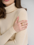 Turtleneck knitted pullover basic shirt