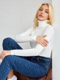 Turtleneck knitted pullover basic shirt