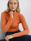 Turtleneck knitted pullover basic shirt