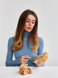 Turtleneck knitted pullover basic shirt