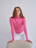 Turtleneck knitted pullover basic shirt
