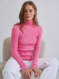 Turtleneck knitted pullover basic shirt