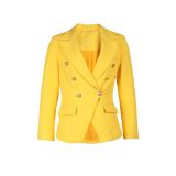 Women long sleeve solid color blazer coat