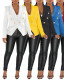 Women long sleeve solid color blazer coat
