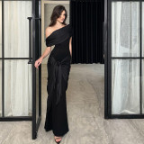 Autumn formal off shoulder long evening dress