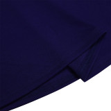 Plus Size Women's Short Sleeve Stand Collar Party Three-quarter Sleeve Dress