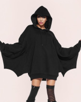 Halloween Costume Bat Sleeve Pullover Hoodies