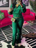 Autumn and winter women's casual waffle long sleeve tracksuit