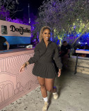Long-sleeved sweatshirt high-waisted pleated skirt  set