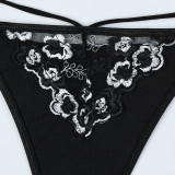 Flower Embroidery Sexy Lingerie Set
